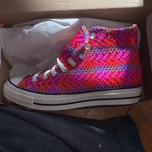 Converse All Star Woven Pink All Stars Size 10.5 Women's